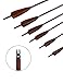 PANDARUS Archery 31-Inch Carbon Hunting Arrows, 4-Inch Turkey Feather Fletching with Replaceable Points, Targeting Practice Arrows Spine 500 for Recurve & Traditional Bows