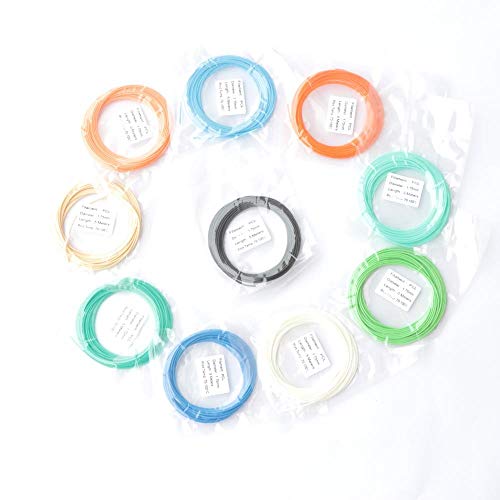 1.75mm PCL Filament Refills for 3D Drawing Pen, Accessories Consumables Only for Low Temp 3D Printer Pen, Non-Toxic, No Odor, Safe to Use, 12 Pack for Longer Drawing