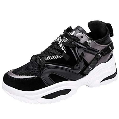 DondPO Men's Walking Athletic Shoes Fashion Casual Sneaker Cross Training Running Footwear for Men Tennis Racquetball Black - Thumbnail 7