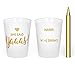 She Said Yaaas! Disposable Bachelorette Party Cups with Gold Metallic Marker | Bridal Shower Bachelorette Party Cups, Perfect for Wedding Parties, Engagement Parties, or Bridal Showers, 16-Cup Set