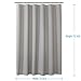 AmazerBath Grey Shower Curtain Plastic, Thick PEVA Shower Curtain Grey, Heavy Duty Shower Curtains for Bathroom, Waterproof Shower Curtain 72x72 with 3 Big Weighted Stones and 12 Rustproof Grommets