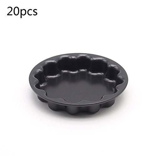 Kuke 5.6in Baking Cake Mold - Non Stick, Flower Shaped, For Cheese Cake, Muffinm Brownie and More (20pcs)
