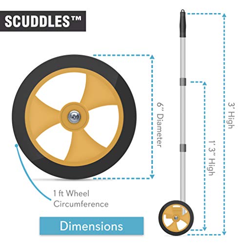 2 Double+Wheel+Collapsible+Measuring+Yellow