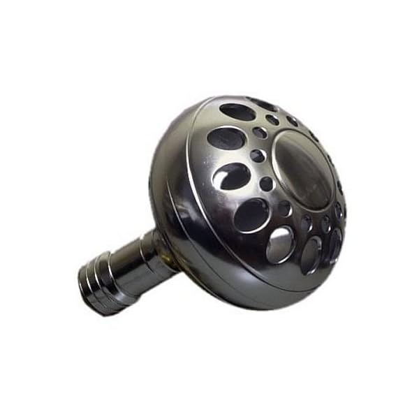 Replacement-Power-Handle-SILVER-with-Silver-Round-Knob-for-Shimano-Tekota-300-500-600-Series-Reels-NOTE-Reel-NOT-Included