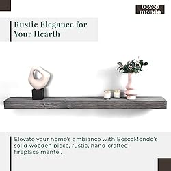 BoscoMondo 54 Inch Fireplace Mantel - Solid Rustic