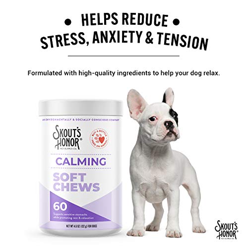 SKOUT'S HONOR Calming Soft Chew Supplement 60 Capsules for Dogs