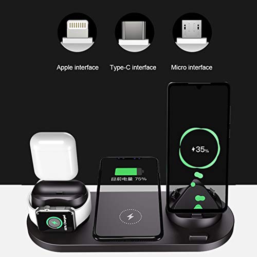 6 in 1 Wireless Charging Station for Multiple Devices, Wireless Charger ...