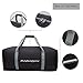 Foldable Travel Duffel Bag Lightweight Luggage for Travel Camping (Black, 55L)