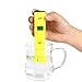 CoZroom 0.1pH High Accuracy Pocket Size pH Meter with ATC and Backlit LCD, 0-14 pH Measurement Range, 0.1 Resolution Handheld, Measure Household Drinking Water(Yellow)