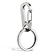 Key Chain Carabiner Clip Retractable Ring Set NUBARKO Titanium Pants for Men Women(Silver)