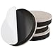 Super Sliders 3-1/2 Inch Round Felt Furniture Sliders for Hardwood Move Items Easily While Protecting Flooring from Scratches, 4 Pacl, Linen (4713495K)