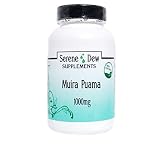 Muira Puama 1000mg 200 Capsules Gluten FREE 100% Natural. Serene Dew Supplements