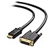 Cable Matters CL3 in-Wall Rated Bi-Directional HDMI to DVI Cable - 15ft, DVI to HDMI Cable, HDMI1.4 to DVID Dual Link Cord Black