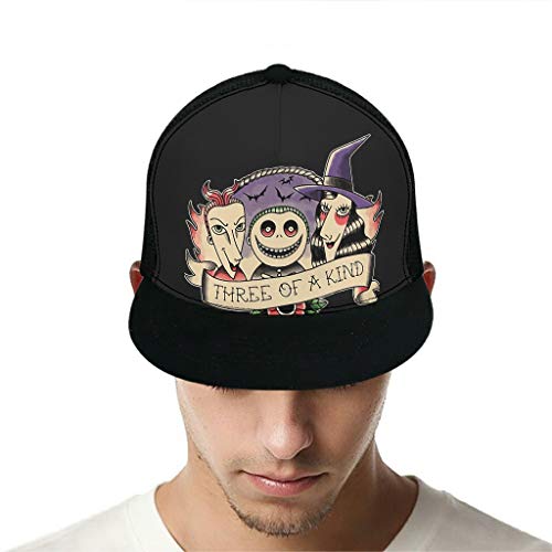 Xuanwuyi Three of a kind Pattern DrawstringTrucker Mesh Cap for Teen Boy & Girl Sports Outdoor Nightmare – Bild 7
