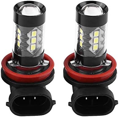 Minyinla Car Fog Light Bulbs 2 pcs H11 H8 High Power Bright 6000K LED 12V-24V 80W Fog Daytime Light Bulbs