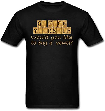 KUYUE Men's Go Fuck Yourself Would You Like To Buy a Vowel Casual Top T-Shirt