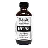 Dr. H. & Co. Dentist Formulated Refresh Mouthwash Ð All Natural Herbal and Holistic Mouth Rinse for Healthy Gums and Teeth (4 oz Glass Bottle)