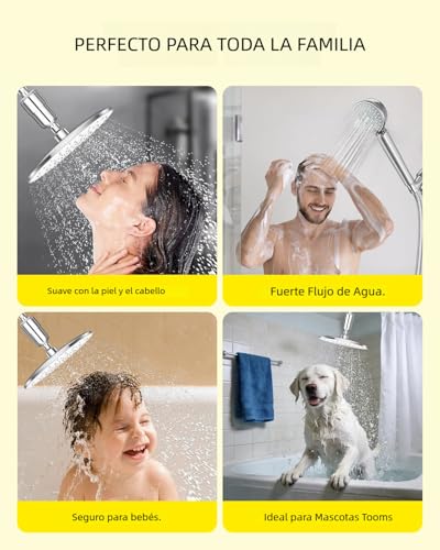 Filtro de Ducha de Alta Resistencia, Paquete de 2 Cartuchos – Elimina hasta el 99% del Cloro, Flúor, Metales Pesados e Impurezas del Agua Dura – Piel Más Saludable y Cabello Más Suave