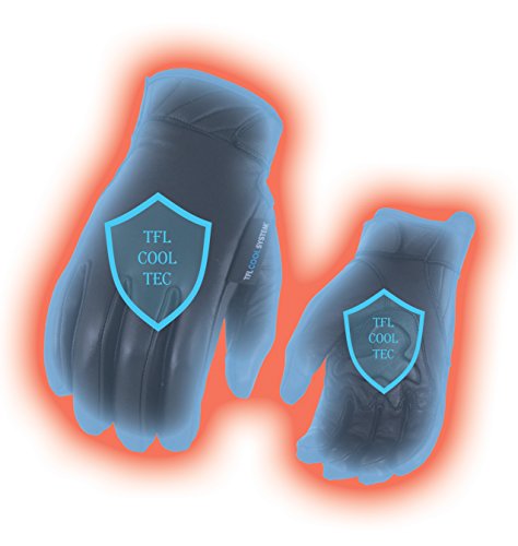 Milwaukee Leather Men's Leather Gloves with Cool Tec Technology(Black, X-Large), 1 Pack
