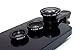 GoStellar Universal 3-in-1 Camera Lens Kit for Smartphones and Tablets - Wide Angle + Macro + Fisheye (Optical Glass/Increased Transparency) - Protective Bag and Clip
