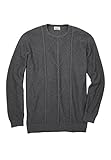 Kingsize Men's Big & Tall Crewneck Cable Knit Sweater