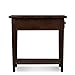 Leick Home 15-In Wide End Table, Solid Wood Construction, One Drawer, One Lower Shelf, Narrow Width, Easy-Assembly, Chocolate Oak, 15.0 In. W x 24.0 In. D x 24.0 In. H, 10071-CH