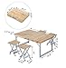 lunanice Classic Casual Outdoor Dining Picnic Table Set Wood Adjustable Folding Portable Camping Compactly Easy Storage & Transport Size: 41″ L x 26.4″ W Natural Wood Colorthumb 2