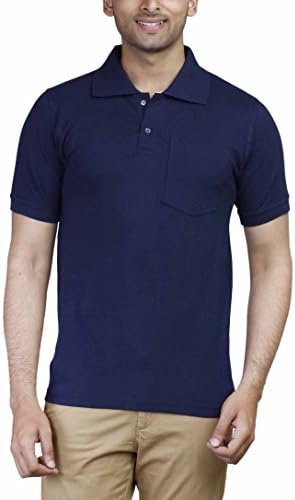 FLEXIMAAMen's Cotton Polo Neck Half Sleeve T-Shirt