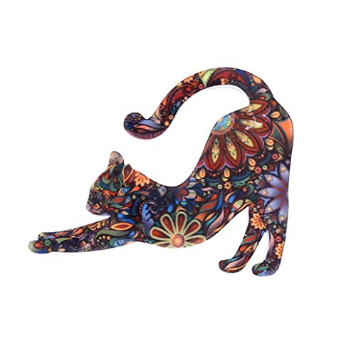 Xeminor Premium Graceful Lovely Unisex Cat Brooch Lapel Pin Enamel Badges Accessory