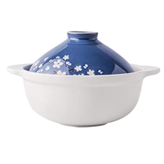 ZHA JIAN Sakura cerámica Cacerola con Tapa de Piedra del hogar ...