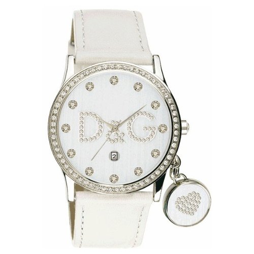 Dolce & Gabbana Women's DW0091 White Leather Quartz Watch with White Dial