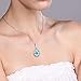 9.00 Ct Genuine Blue Topaz 16x12mm Pear Shape 925 Silver Pendant with 18