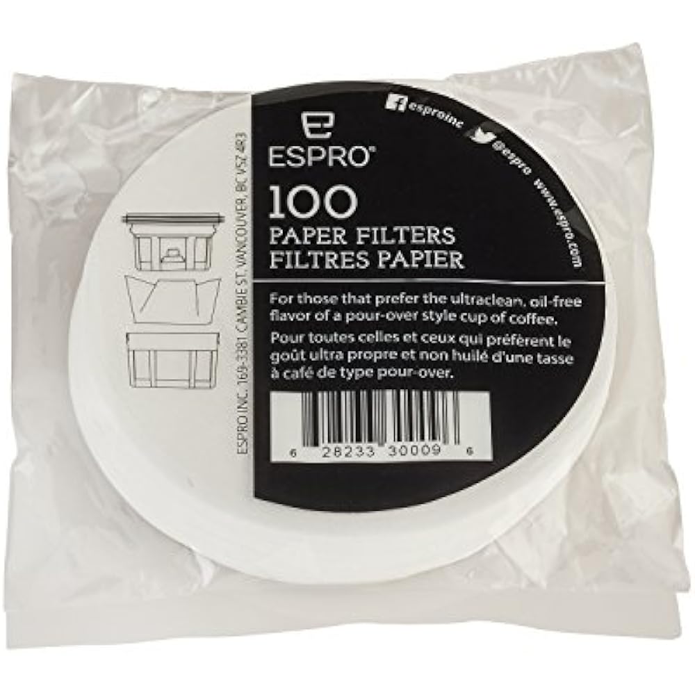 ESPRO 1008PF100 Coffee Press Paper Filter, 12 Oz Kitchen & Dining