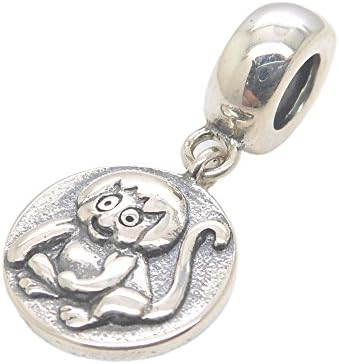 JOYOTO Chinese Zodiac Animal Dangle Charms Sterling Silver Bead Fit Bracelets for Women (Monkey)