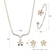 M-Tree Stainless Steel Jewelry Sets - Fashion Cute Pendant Necklaces Stud Earring Bracelets For Women Color Gold