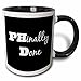 3dRose mug_216379_4 PHD, Phinally done - Two Tone Black Mug, 11oz