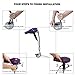 TBAKPU SKEMIX Hair Dryer Holder Stand, Stainless Steel 360 Degree Rotating Lazy Hair Dryer Stand with Suction Cup, Hands Free Blow Dryer Holder Countertop
