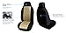 FH Group Car Seat Covers Classic Cloth Seat Covers Full Set with Gift - Universal Fit for Cars Trucks and SUVs (Beige) FB102114