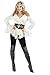 Charades Women's South Seas Long Sleeve Blouse, Off/White, Large