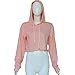 WILLTOO Women Hoodie Sweatshirt Sweater Crop Sports Pullover Tops (S, Pink)