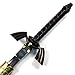 THE Legend of Zelda Real Steel Dark Master Sword and Dark Shield Set Costume Black Link Hylian