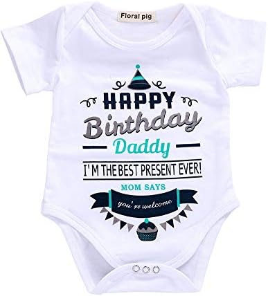 Newborn Baby Girls Boys Letter Romper Jumpsuit Playsuit Short Sleeve Bodysuit Outfits