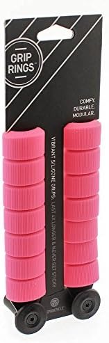 SpurCycle Grip Ring Sets (Pack of 14) with End Plugs, Pink by SpurCycle