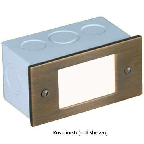 Corona Lighting CL-360-RT 18W Low Voltage Rectangular Recessed Step Light, Rust Finish - 4 1/2