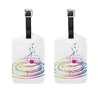 MONTOJ Dancing Musical Note suitcase label tags cruise tags x2