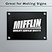 MIFFLIN Cast Plexiglass Sheet (Opaque Black, 1 Piece, 12x24 Inch, 0.118