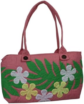 Amazon Co Jp Hawaiianquiltハワイアンキルトグッズプルメリア柄スクエアーバックスクエアーバック2 レディースバック ハワイアンキルトグッズ ハワイアン雑貨 スポーツ アウトドア