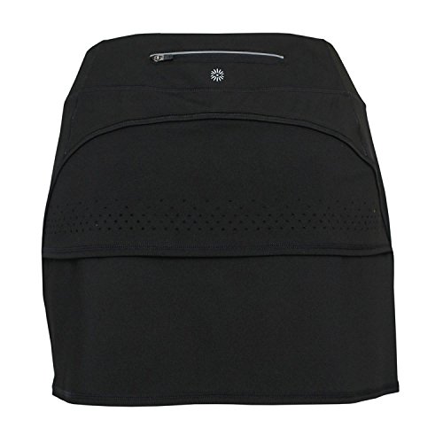 Tangerine Women's Active Skort With Perforated Trim (Large, Black)