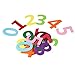 RERIVER Felt Numbers 3.2-Inch Tall 50Pcs 0-9(5 Sets) Assorted Bright Colors Party Room Banners Decoration School Projects
