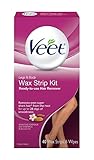 Veet Ready-To-Use Wax Strip Kit, 40 Count